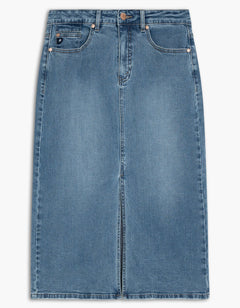 Leila Straight Denim Skirt