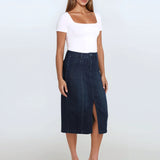 Alicia Straight Denim Skirt