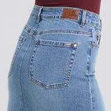 Leila Straight Denim Skirt