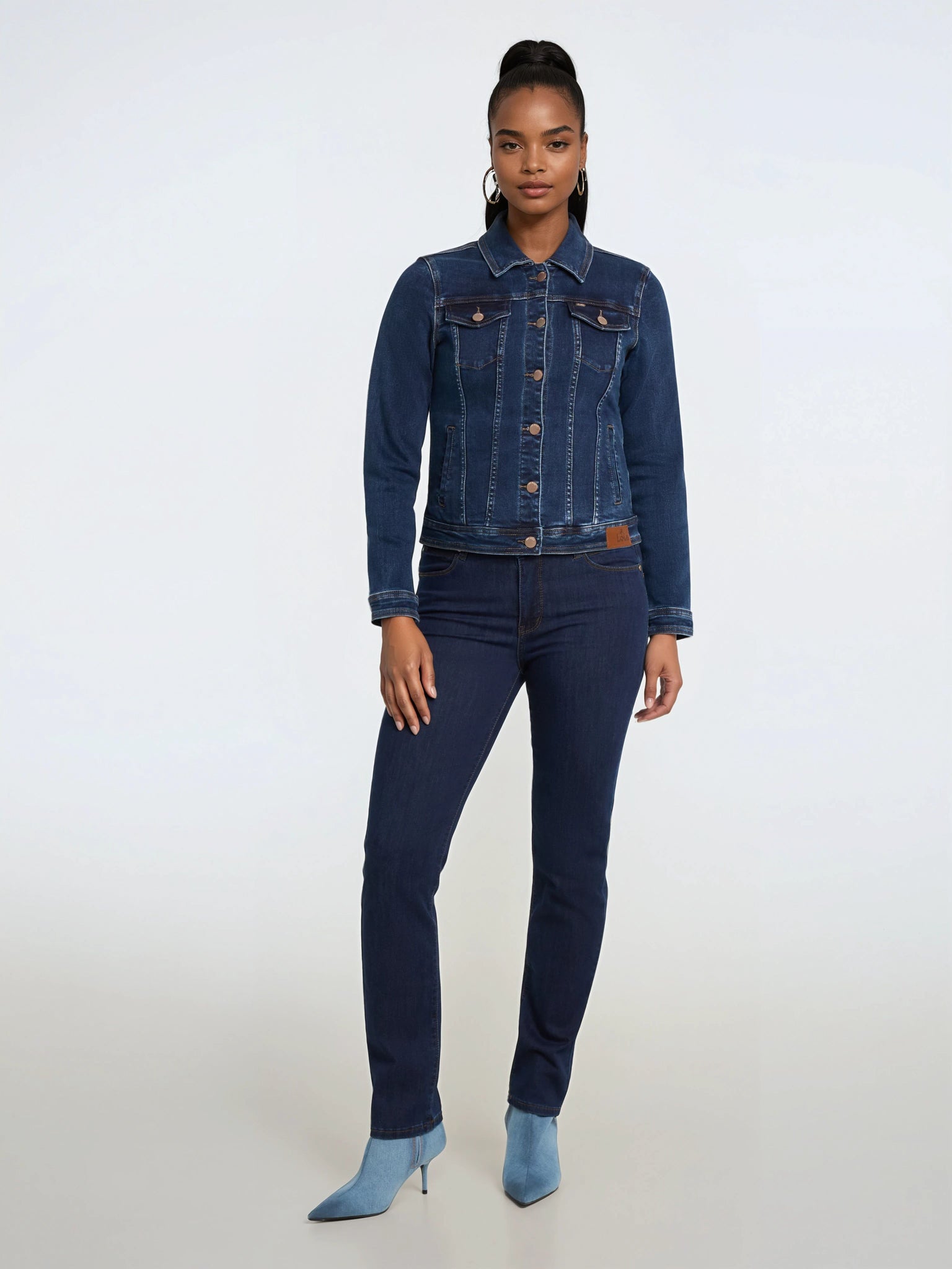 Blue Denim Grey Dress With Denim Jacket Outfit Dress With Denim