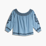 Violet Embroidered Blouse