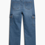 Erika Cropped Cargo Wide Jeans