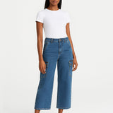 Erika Cropped Cargo Wide Jeans